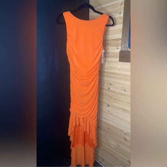 ZESICA Size M Ruched Bodycon Sleeveless Backless Dress Ruffle Mermaid Cocktail - Picture 4 of 11